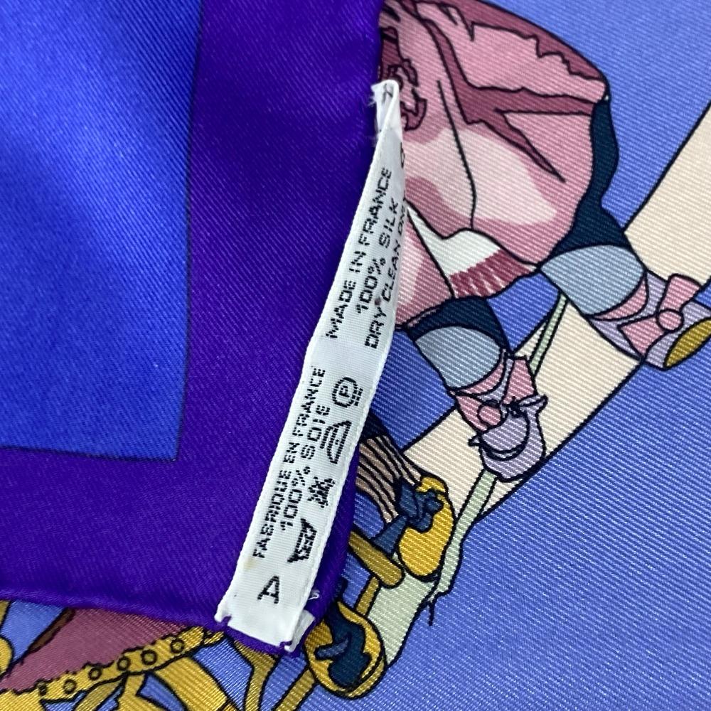 HERMES Carre90 Doll HELLO DOLLY Hello Dolly  Scarf silk purple
