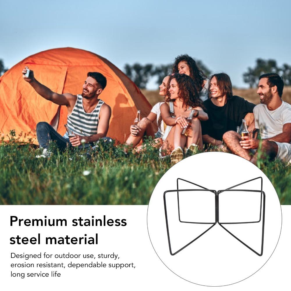 Damp Proof Cooler Holder Stand Stainless Steel Cooler Rack Durable Foldable Cooler Stand  Camping