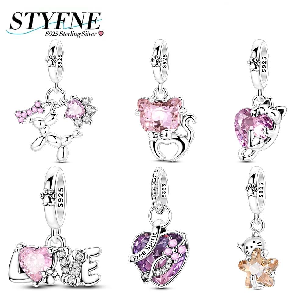 Charms Plataoriginales Cat Dog Butterflybeads For Charms Copper Bracelet Beads Jewellery Making Women'S Gift