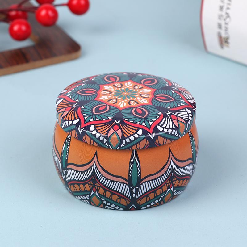 Cutie de conserve pentru lumânări de epocă, cutie de depozitare pentru bomboane, borcan de depozitare pentru condimente uscate, lumânare potrivită pentru bricolaj, unguent cosmetic pentru prepararea de Crăciun