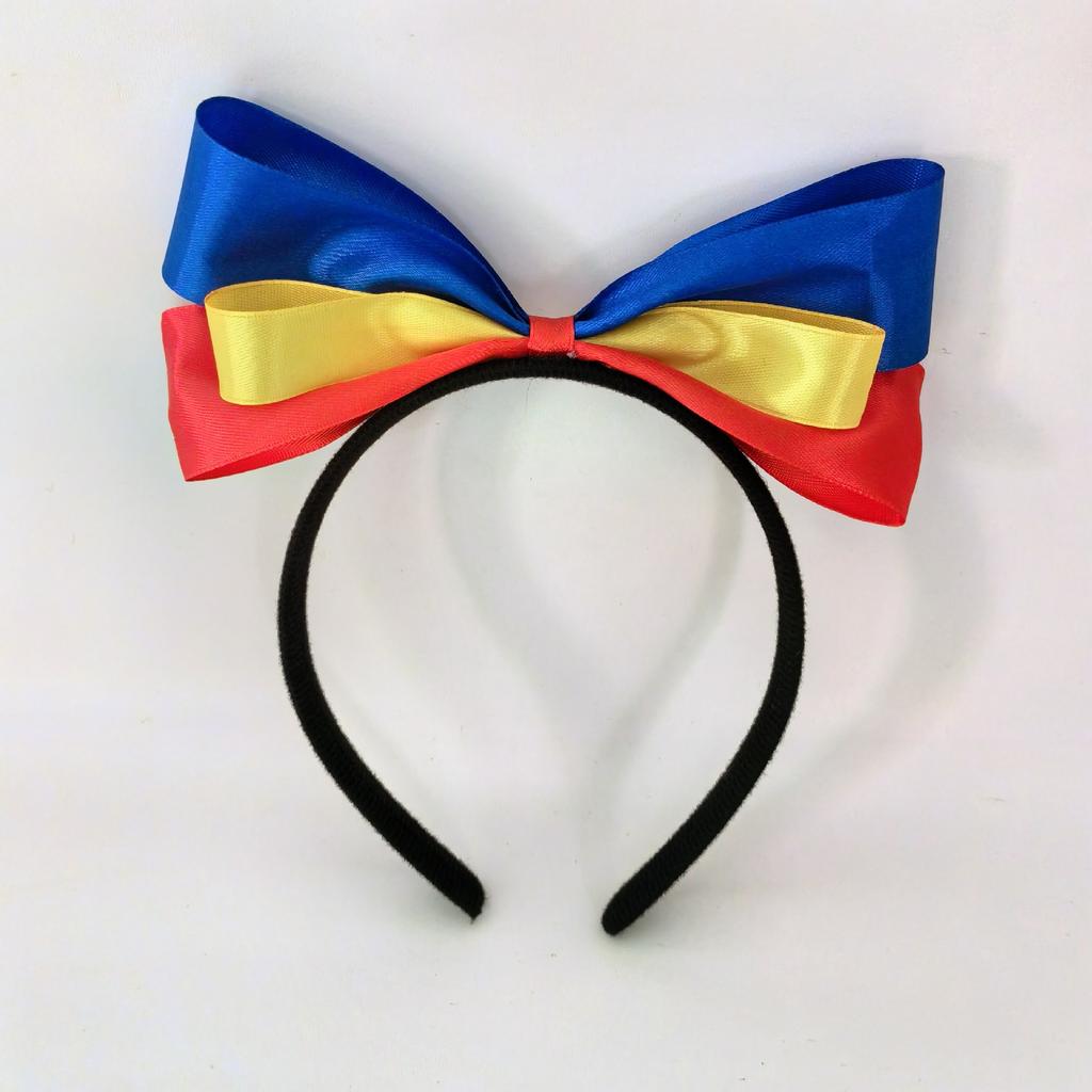 Bow Headband European Cup Fan Flag Cheering World Color Blocked Ribbon Party