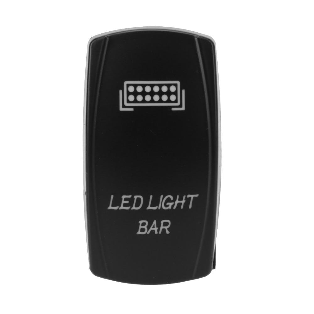 SPST Carling Switch Car Boat Truck Rocker Switch 1pc 5 Pin Marine Switch 12V 24V ON-OFF Blue LED Waterpoof