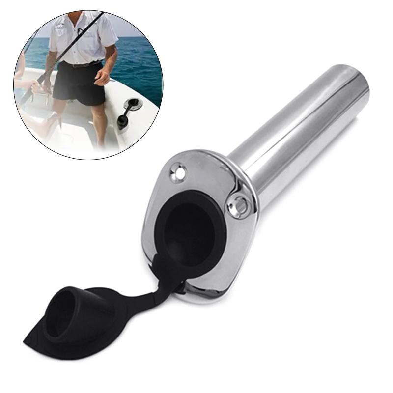 Fishing Boat Rods Holder with PVC Cap 15/30/90 Degree Fishing Rod Racks Folding Holder for Boat Yacht