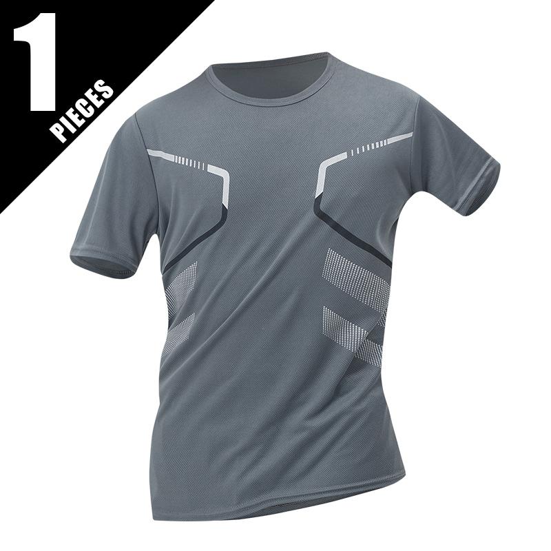 

Summer Men s Printed Quick-drying Breathable Short-sleeved Plus Size Loose Sports Casual T-shirt Multicolor Choice S