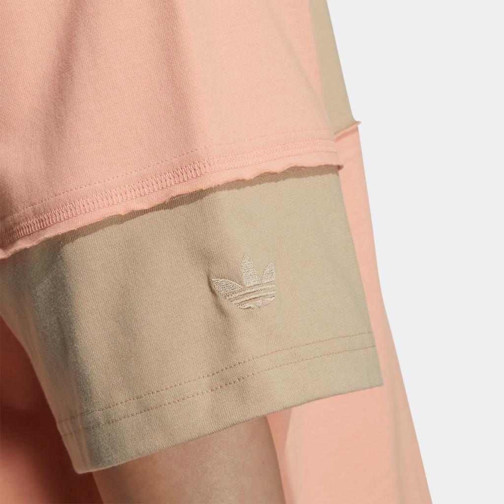 Adidas Originals Trefoil Colorblock Patch Polo Shirt Unisex Tops Pink HR3468