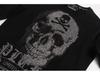 Philipp Plein Men's Rhinestone Skull Hoodie - Trendy Autumn/Winter Street Style Fashion