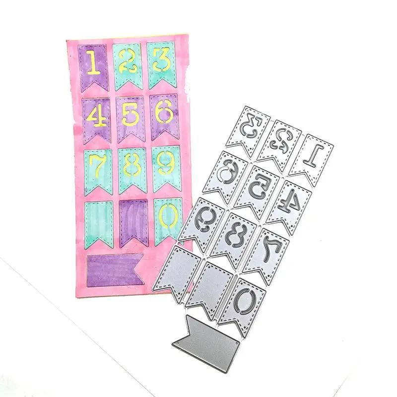 1 Set 0-9 Numbers words Metal Cutting Dies Stencils For DIY Scrapbooking Decorative Embossing Handcraft Die Template
