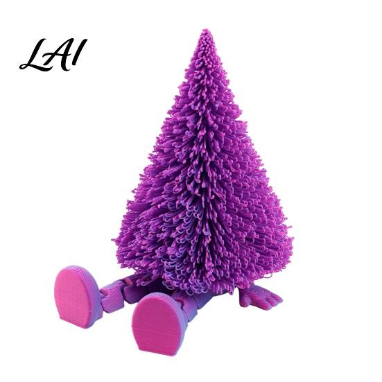 Decorative Figurine for Christmas Tree Figure Flexible Movable Joints 3D Printed Unique Creative Gifts Ornament Festive Atmosphere Figure