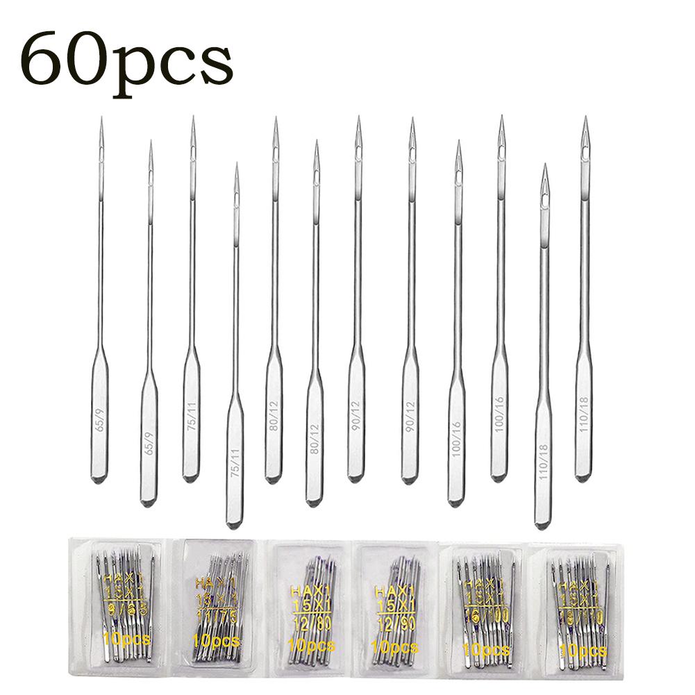 60pcs Sewing Machine Needles For Snger Bother J-anome Varmax Sizes 65/9 75/11 80/12 90/14 100/16 110/18 Sewing Machine Supplies