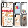 Krajews Pomeranian Watercolor Dog Phone Case Cover For iPhone 17 Air 16 15 14 Plus 11 12 13 Pro Max Coque Shell Fundas