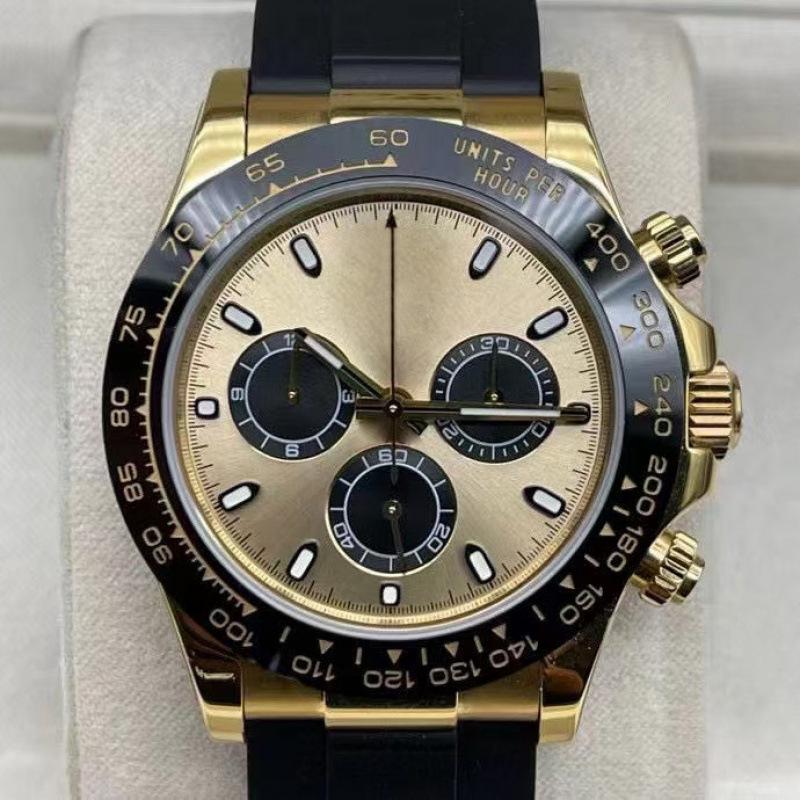 Rolex Daytona 40mm Diamond-Inlaid Multifunctional Automatic Mechanical Men's Watch.