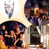 Halloween Ghost Dimmable Light Up Ghost Decorations Hanging Ghost Halloween Deco Ghost Pendant with 3 Light Modes and Sound