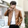 Motorcycle Jacket, Leather Jacket, Men's Jacket, Autumn and Winter New Trend, Simple Motorcycle Riding, Plush and Warm Leather Jacket