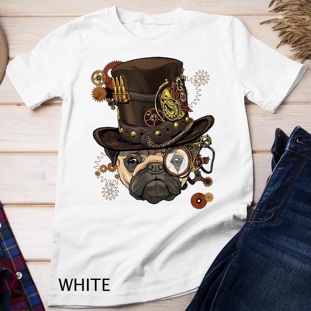

Steampunk Pug Dog Shirt Steampunk Lovers Gift Unisex T-shirt 4XL