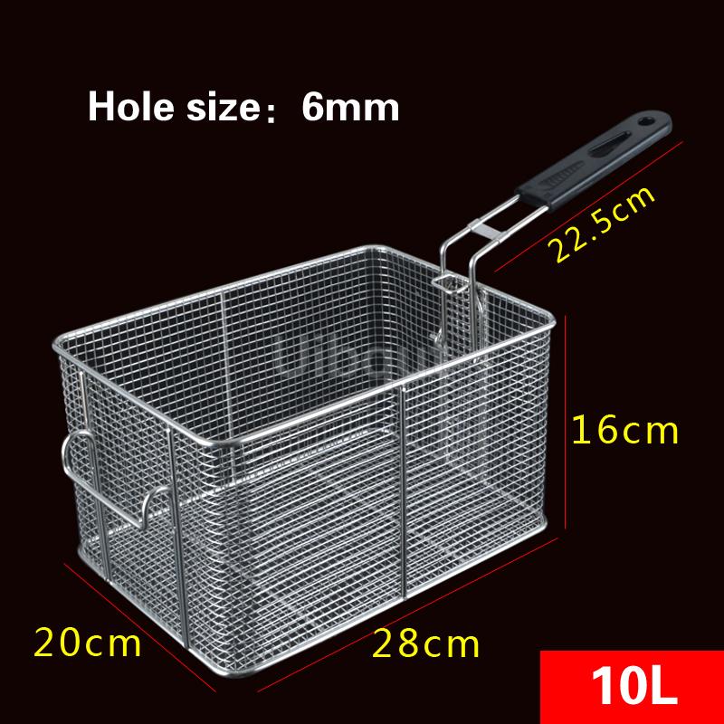 French Fries Frying Basket Net Food Basket Stainless Steel Fry Frame Square Oil Filter Frying Basket Frying Screen Strainer