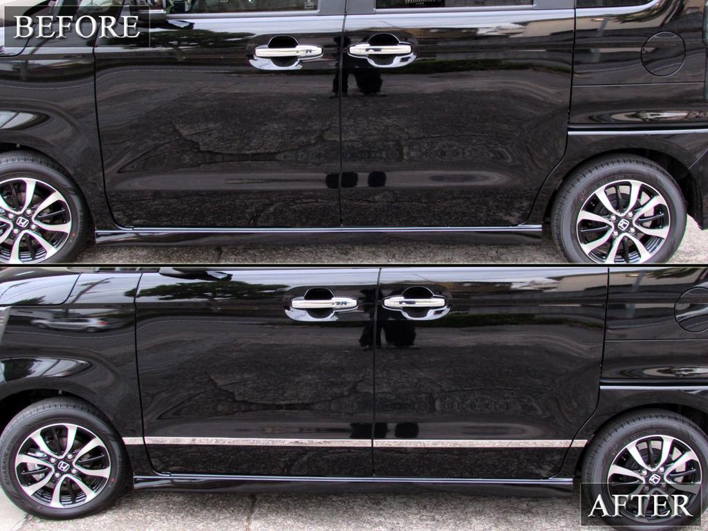BRIGHTZ Custom Finish Stainless Steel Side Door Molds with JF and JF 4 Part 25280 N-BOX JF3/JF4 Ultra-Mirror (8-Piece Set) [SID-MOL-086] (Compatible