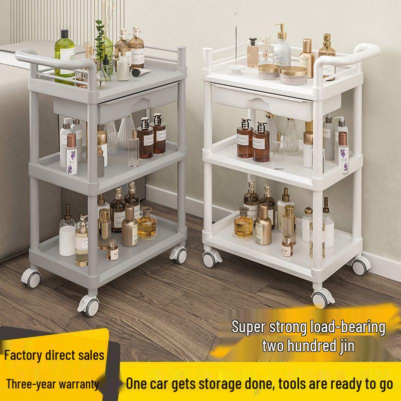 High-End Friseurtrolley: Bewegliches Aufbewahrungsregal für Schönheitswerkzeuge für Salon & Gesundheitszentrum