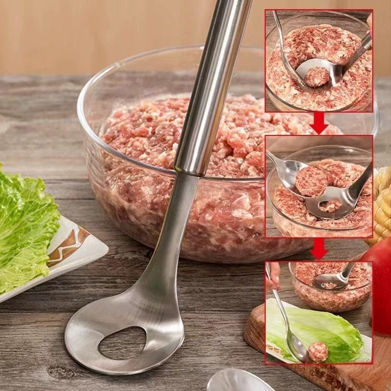 Fleischbällchenformer aus Edelstahl, Fischbällchenformer, Fleischbällchen-Extruder, Sieb zum Füllen von Fleischbällchen, Pressmaschine zur Herstellung von Fleischbällchen