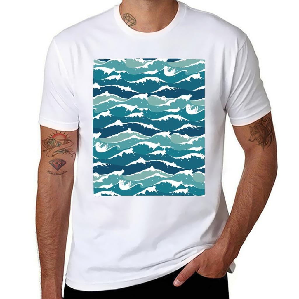 Cat Landscape 135 Cat Waves Tshirt Sports Casual Breathable Tee Shirt