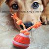Yobensun Rolling Dog Toy, Automatic Dog Walker Interactive Indestructible Waggle Ball Toy, Interactive Ball with Motion Activation & Chirping Sounds