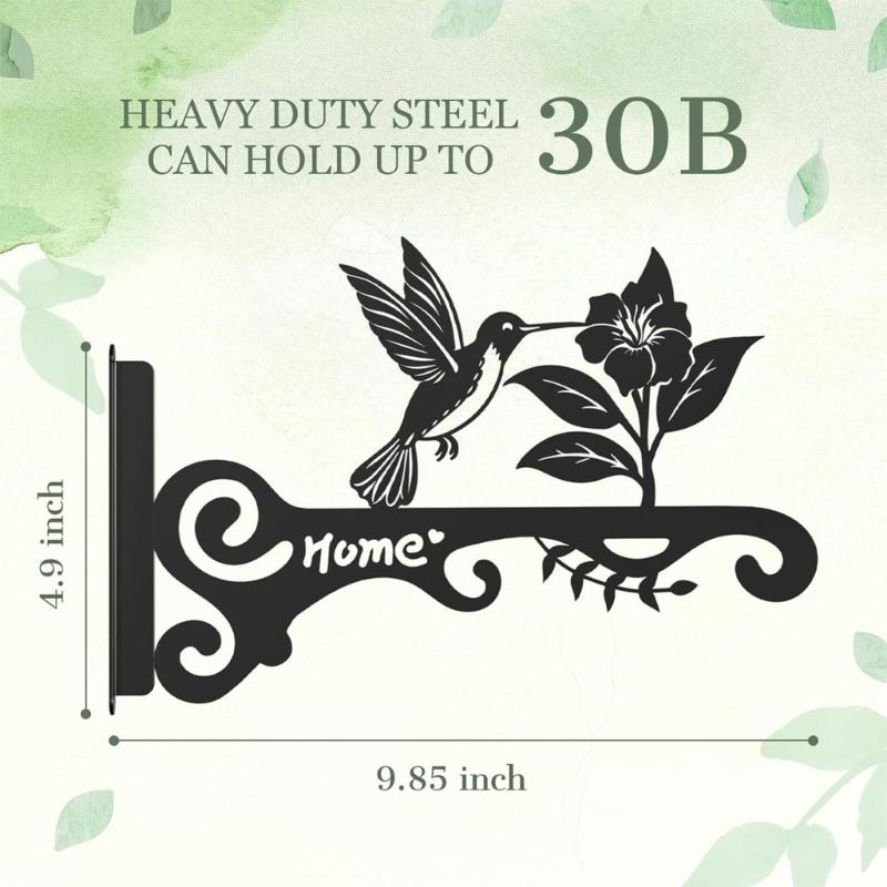 Reinforced Iron Wall Hangers Decorative Garden Hook Stand For Hanging Planter Wind Chime Porch Lanterns Outdoor Displays