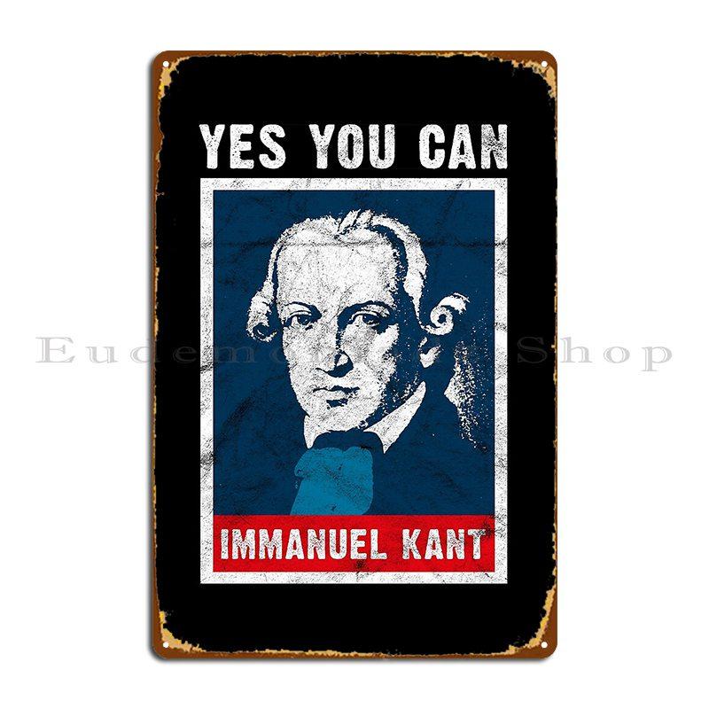 Иммануил Кант Винтажная Философия Нигилизм Дизайн Ницше Металлическая Табличка Принт Кино Гараж Гаражная Вечеринка Жестяная Табличка Постер 20x30cm