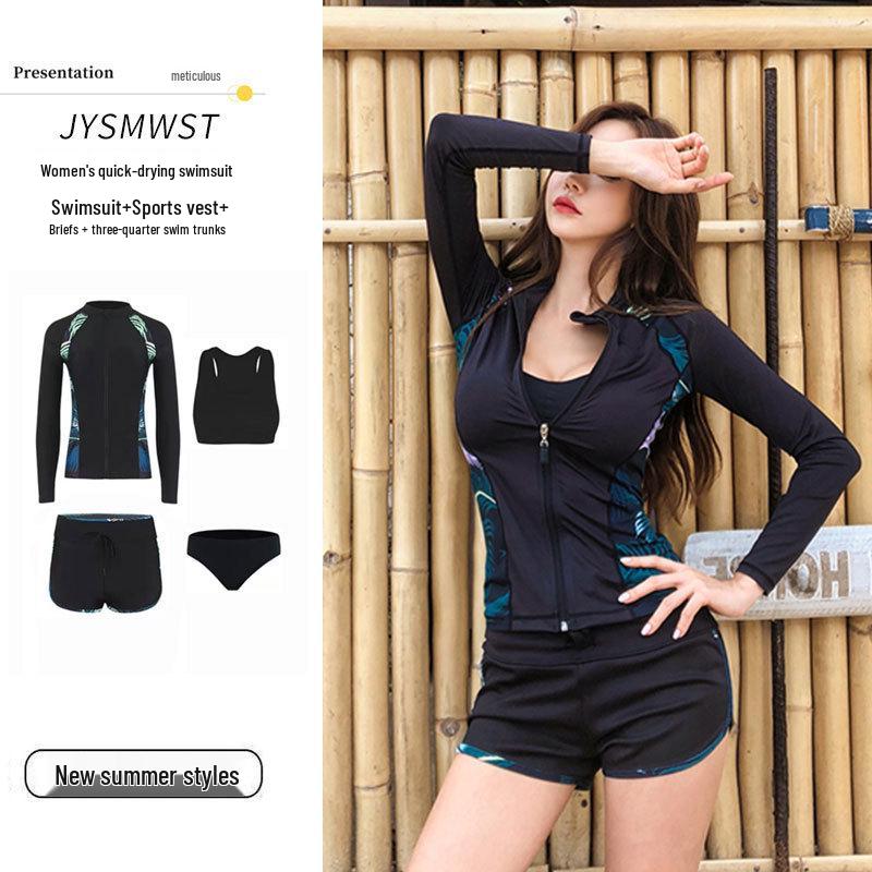 Quick-Dry Men's and Women's Long Sleeve Diving Suit - Split Design for Snorkeling, Surf, and Warmth Protection