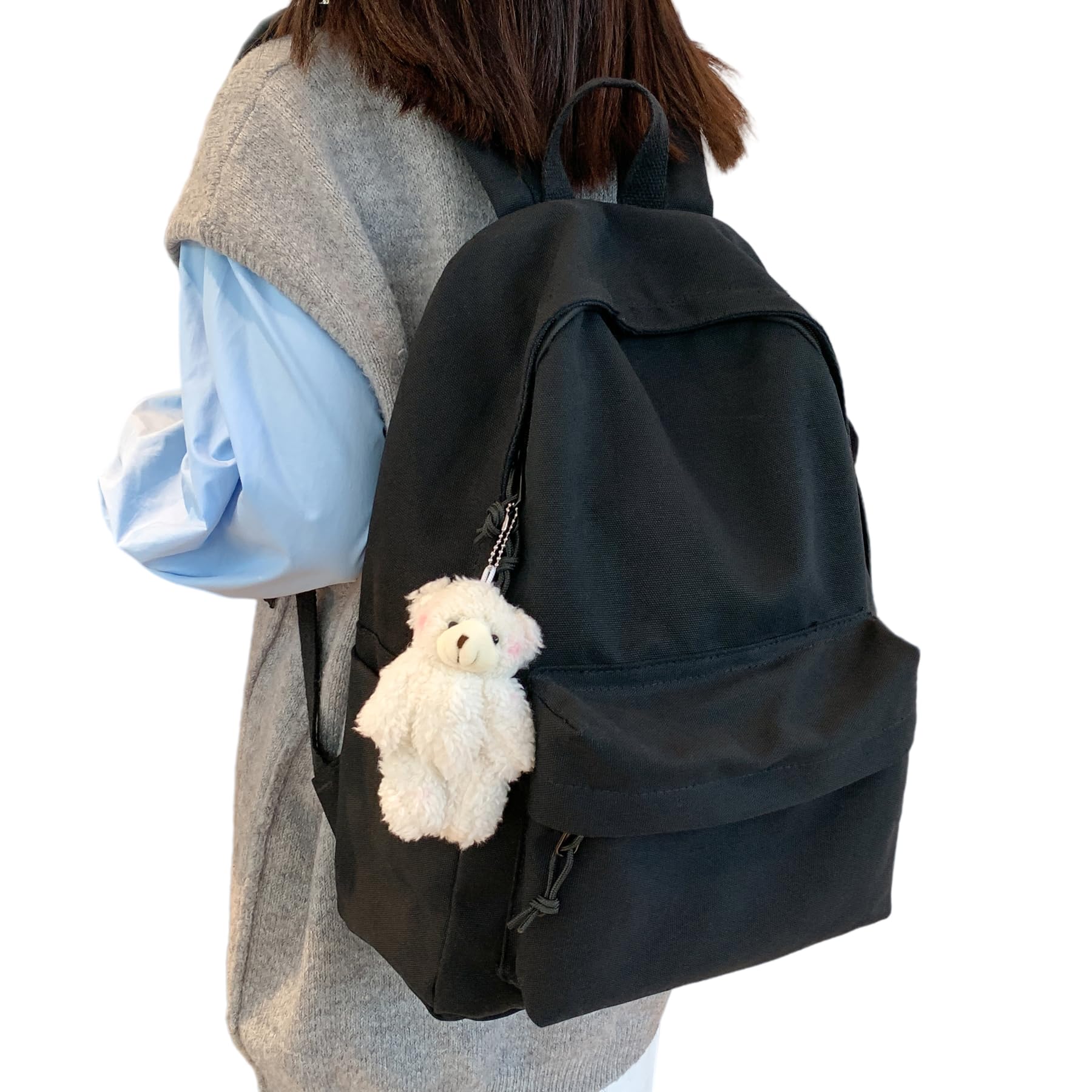 

ZESU Korean Backpack, Large Capacity, Suitable for High School Students, Women, Commuters, and Elementary School Students, Lightweight, Casual Bag,