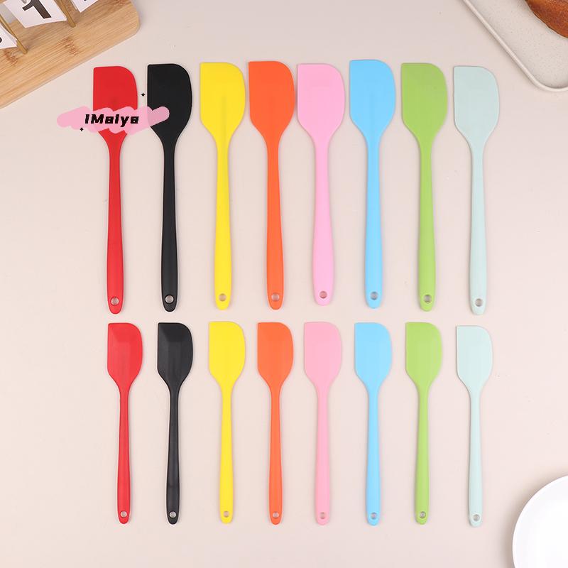 2Pcs Silicone Spatula Set Non-Stick Kitchen Baking Tools for Cake Butter Cream Chocolate Scraper Smoother Mixing Tool