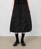 Damiswi Shirred String Balloon Midi Skirt_Black