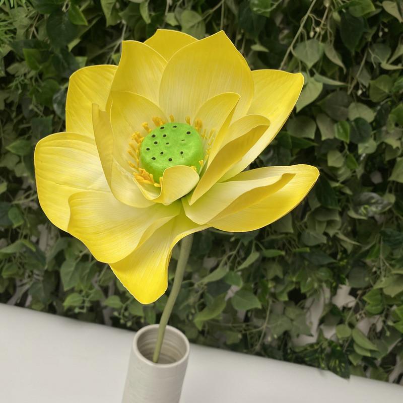 Artificial Lotus Flower Decor With Soft Silicone For Home Water Pool Waterfall Scene