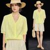 Women's French Style Cotton Embroidered Blouse