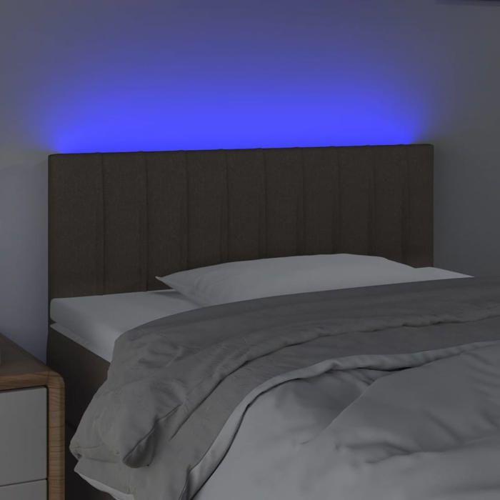 VidaXL Tête de Lit à LED Meuble de Chambre à Coucher Accessoire de Lit Simple Tête de Cadre de Lit Intérieur Taupe 3121836