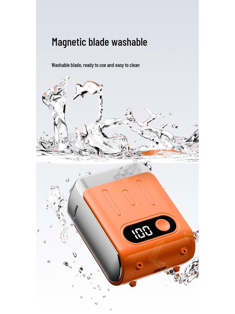 Official Men's Rechargeable Portable Mini Electric Shaver - Washable for Home and Car Use
