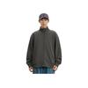 Li Ning Sports Trend Series Solid Color Zipper Stand Collar Comfortable Breathable Loose Sweatshirt Men Sweatshirt Graphite-Gray AWDU847-3
