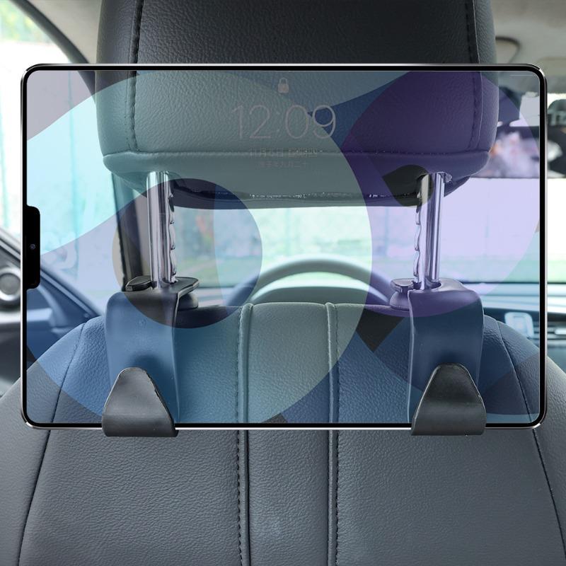Car Seat Back Hook Universal Multifunctional Cartoon Storage Hook Automatic Rear Seat Mobile Phone Tablet Holder Hanging Hooks