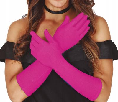 Long Pink Fuchsia Evening Gloves 1920s Retro Lady Carnival 42Cm