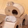 with Hiding Hole Hamster House Smooth Hamster Wooden Bridge  for Guinea Pigs Rats Small Animals