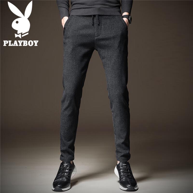 PLAYBOY Men's Straight-Leg Business Casual Pants for Autumn/Winter