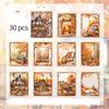 30 Pcs Vintage INS Decorative Material Paper DIY Diary Album Scrapbooking Material Hand Made Junk Journal Supplies