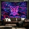 Chainsaw Man Wall Tapestry Aesthetic Wall Hanging Printed Fabric Blanket Decorative Tapestries For Bedroom Living Room Home Decor