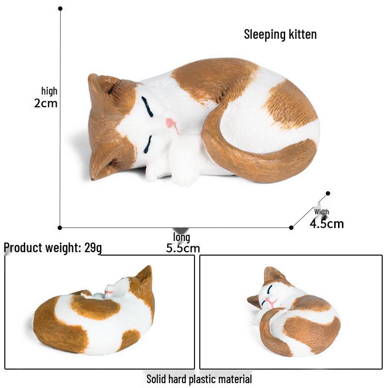 Three-Color Animal Model Plush Cat Toy - British Shorthair, Siamese, Persian, Orange, and Leopard Cat Simulation for Kids.