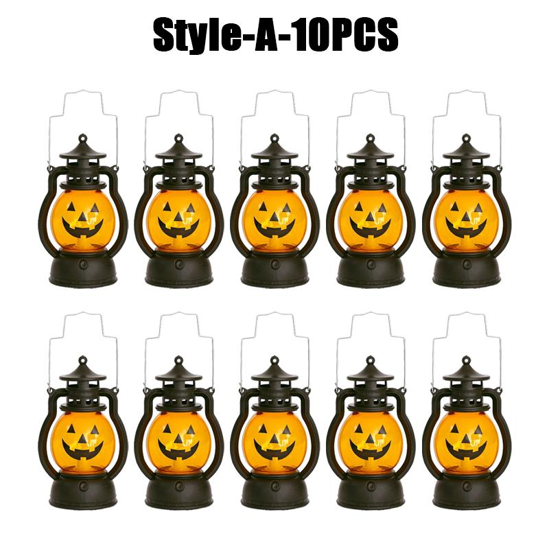 Halloween Pumpkin Lantern Skull Head Decor Pony Light Bar Party Prop for Spooky Atmosphere Celebration Decoration