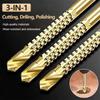 HSS Twist Drill Bits Set 3-8mm Serrated Grooving Cutting Tap Spiral Saw Wood Metal Plastic Hole Saw Titanium Drill Tools