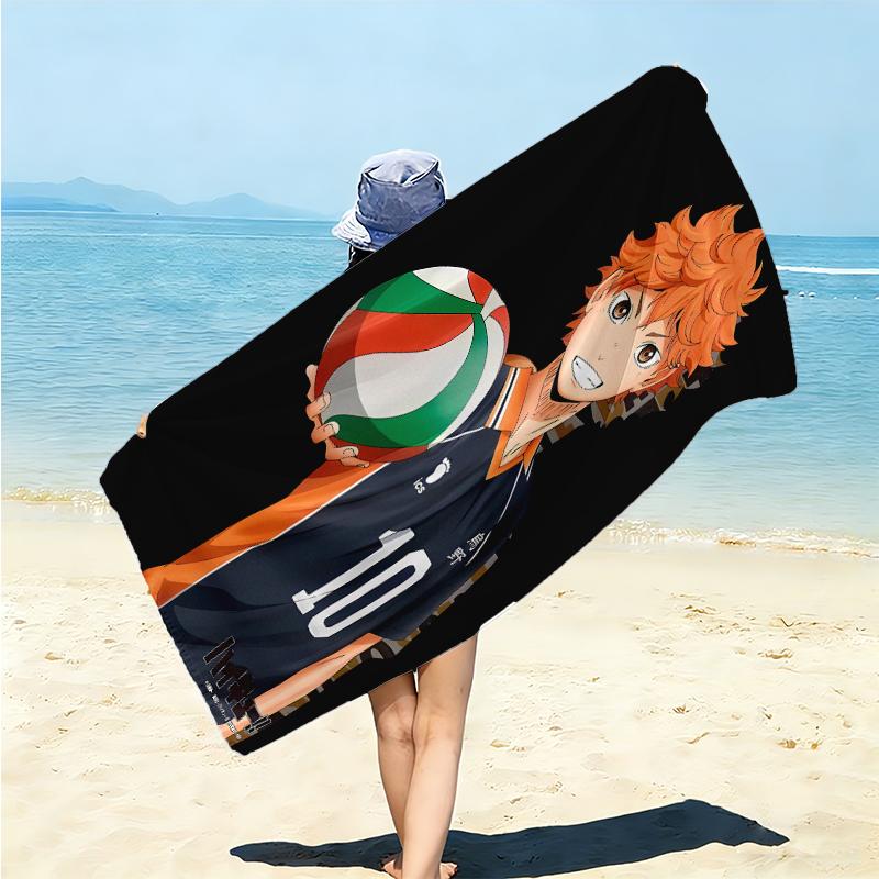 1Pc Haikyuu Volleyball Spirit Beach Towel Microfiber Beach Towel Thin Absorbent For Beach Swimming Yoga Bath Sports 0917149