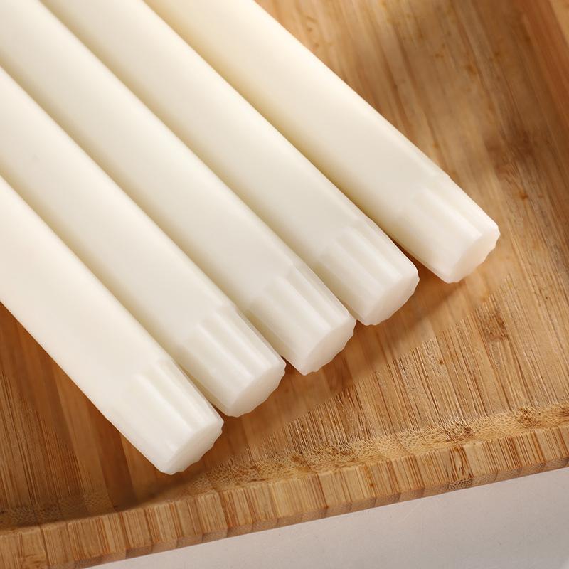 European Classic Serrated Long Pole Candles for Home Dining Table Ornaments Without Odor, Straight Pole White Candles
