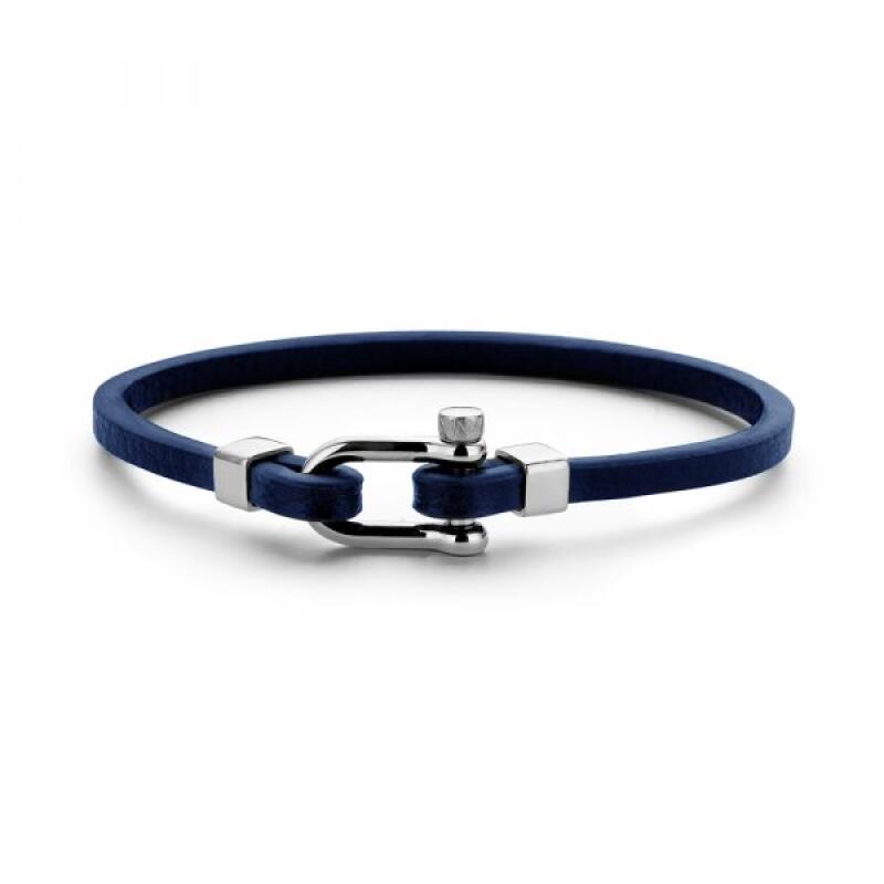 

[Frank 1967] Steel Buckle Leather Bracelet Dark Blue 7FB-0331