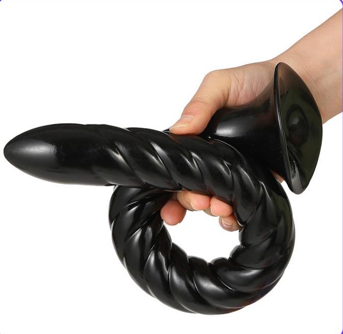 Silicone Spiral Backdoor Beads Plug - Erotic & Soft Masturbation Toy.