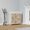 VidaXL Firewood Rack White 60x28x65 Cm, Fireplace Log Holder, Log Holder, Log Rack, 864200