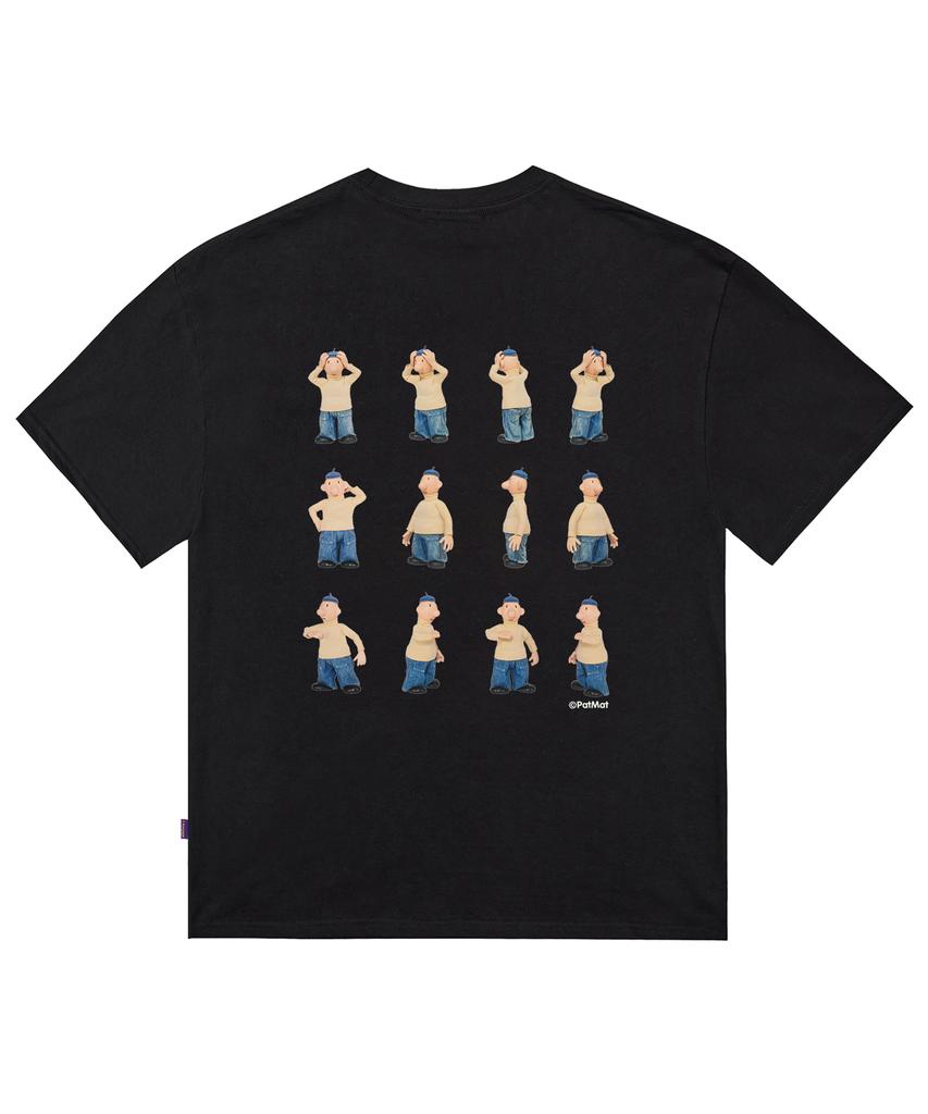 LAUGHER [2Pack][Pat&Mat] Motion Mat & Pat T-Shirt - Black
